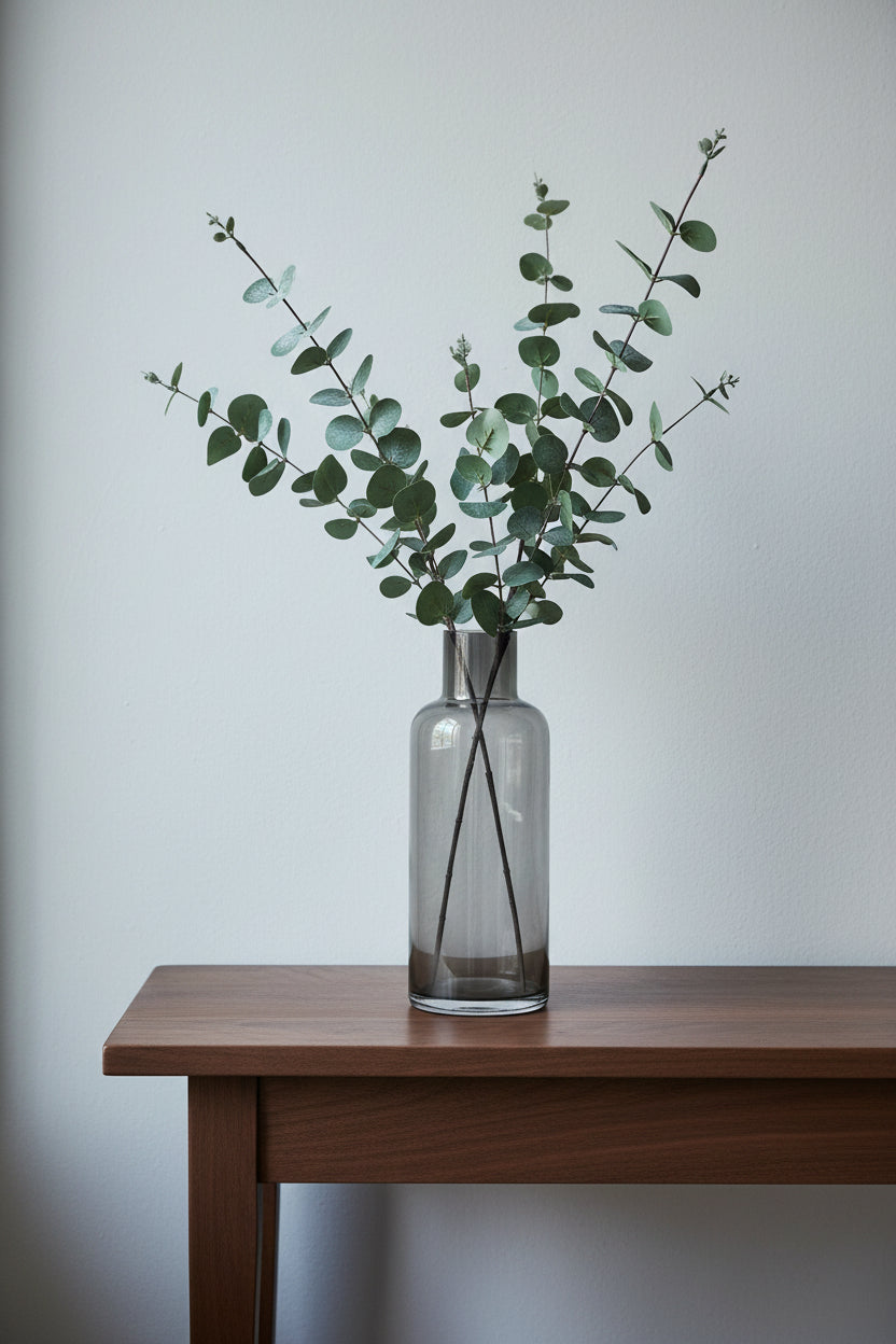 Silver-green artificial eucalyptus stem, 100cm