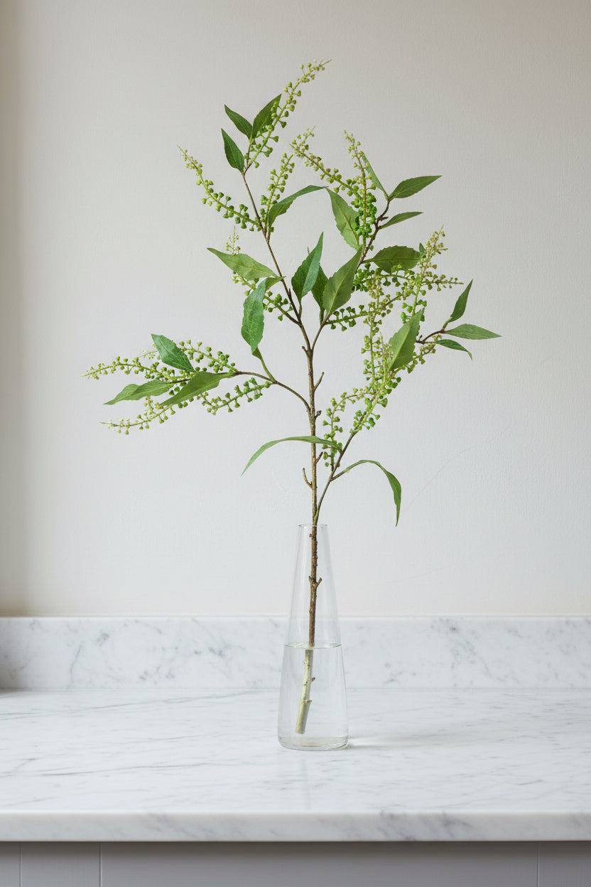 Artificial mixed green foliage spray, 85cm