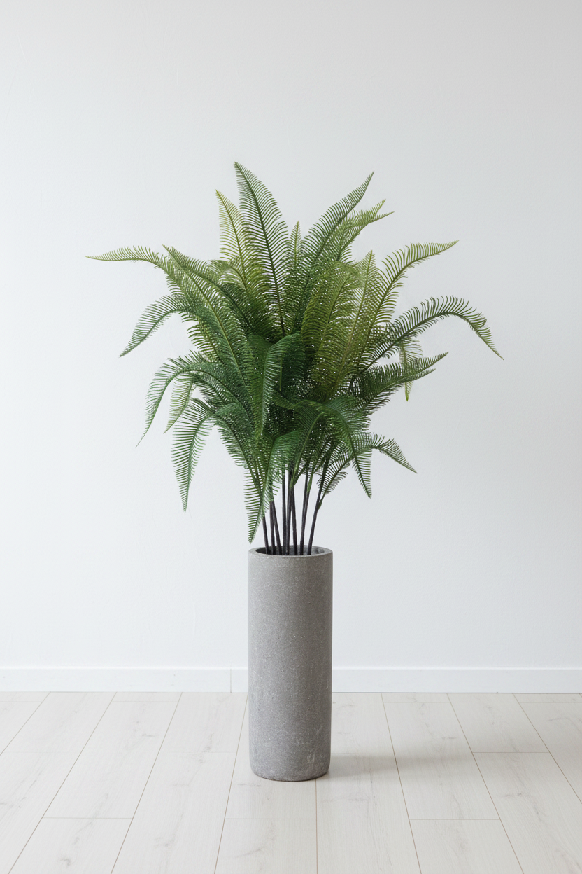 Six artificial fern sprays, 100cm each